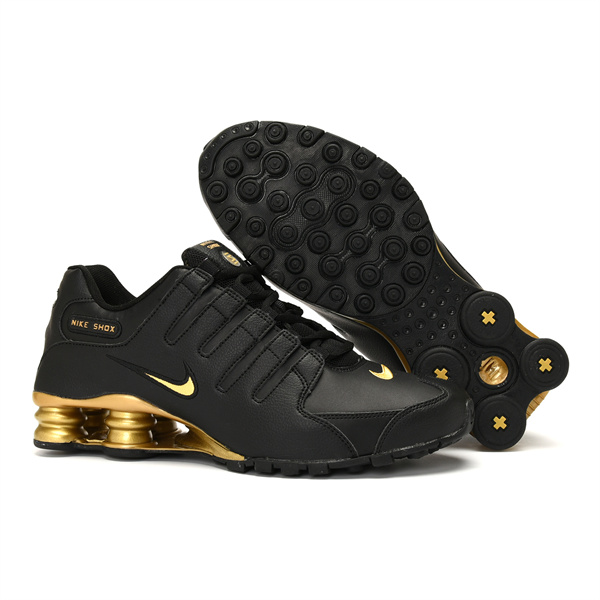 Men's Running Weapon Shox NZ Shoes Black/Gold 0016
